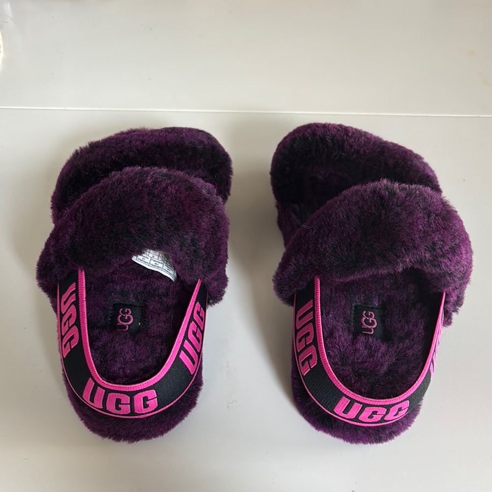 UGG Purple Fluffy Slippers NBW